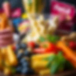 A colorful array of healthy snacks