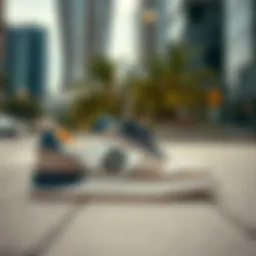 Elegant Dockers sports shoes in a modern urban setting