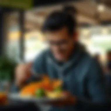 An active individual enjoying a balanced meal