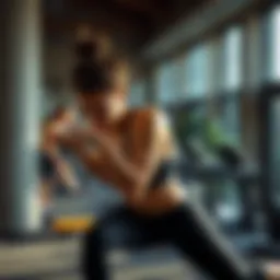 Dynamic workout session highlighting high-intensity exercises