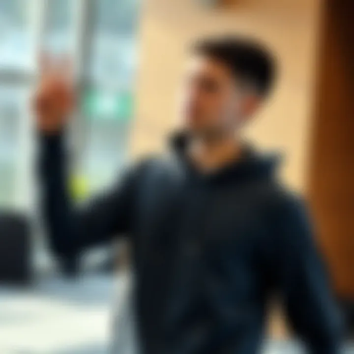 Performance and Comfort During Workouts An individual performing exercises while wearing a modern sweatshirt