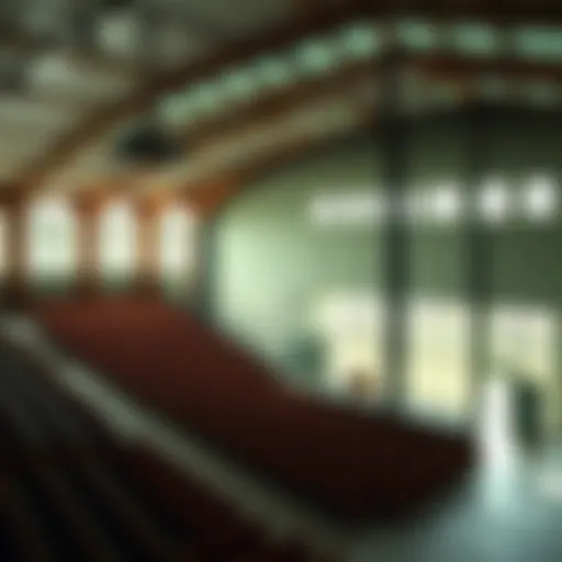 Vintage Sports Hall - A Glimpse into the Past A vintage sports hall showcasing classic architecture and nostalgic elements.