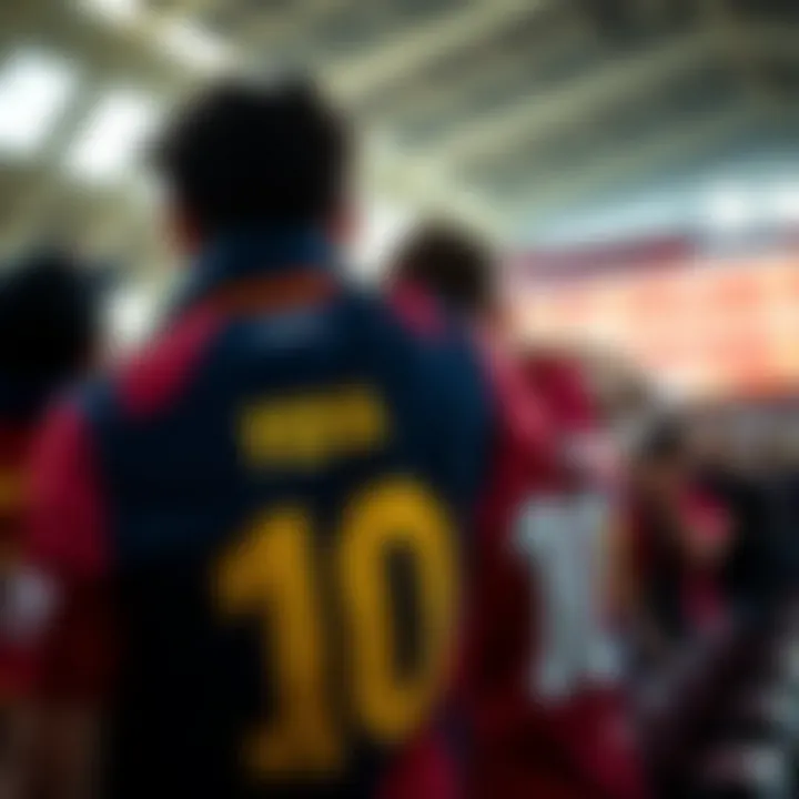 Fans Embracing the New FB Jersey at a Match Fans showcasing the new FB jersey at a match