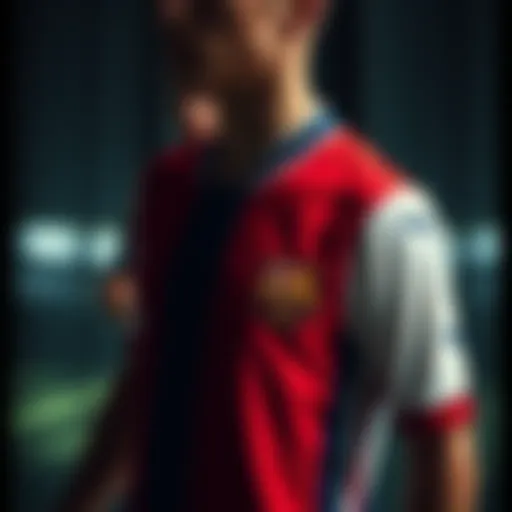 Detailed design elements of the new FB season jersey