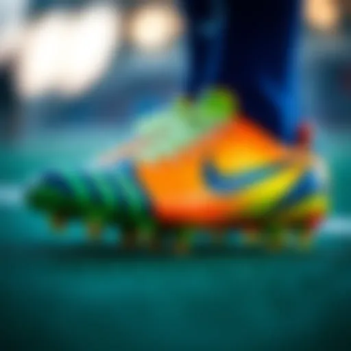 Fenerbahçe Nike cleats showcasing vibrant colors and design