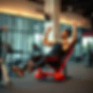 Demonstrating Proper Form on the Inclined Machine Press Fitness expert demonstrating proper form on inclined machine press