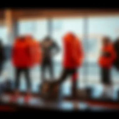 Trendy sportswear displayed in a stylish layout