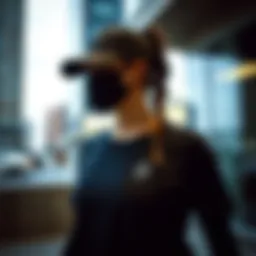 Strategic workout gear displayed in an urban environment