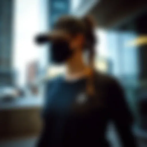 Strategic workout gear displayed in an urban environment