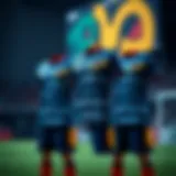 Stylish sports team uniform showcasing vibrant colors and modern design