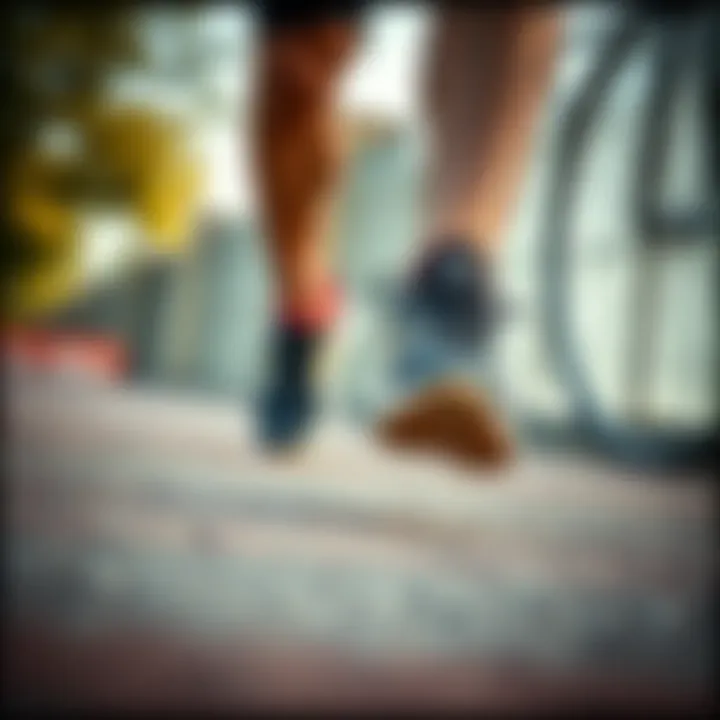 Person engaging in sports while wearing Freeway shoes