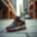 Stylish design of Freeway footwear in urban setting