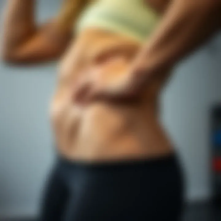 Close-up of glute muscles during hip thrust