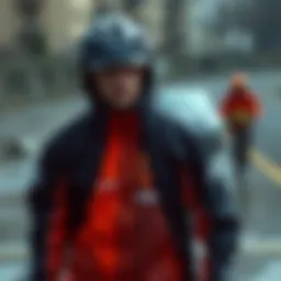 Gore-Tex technology showcasing water resistance