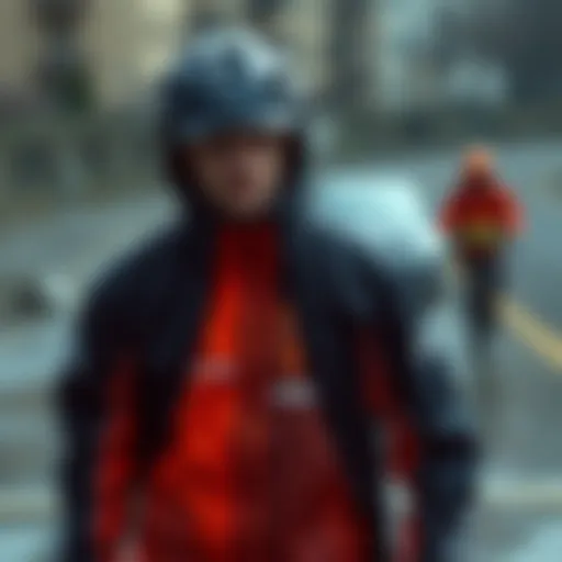 Gore-Tex technology showcasing water resistance