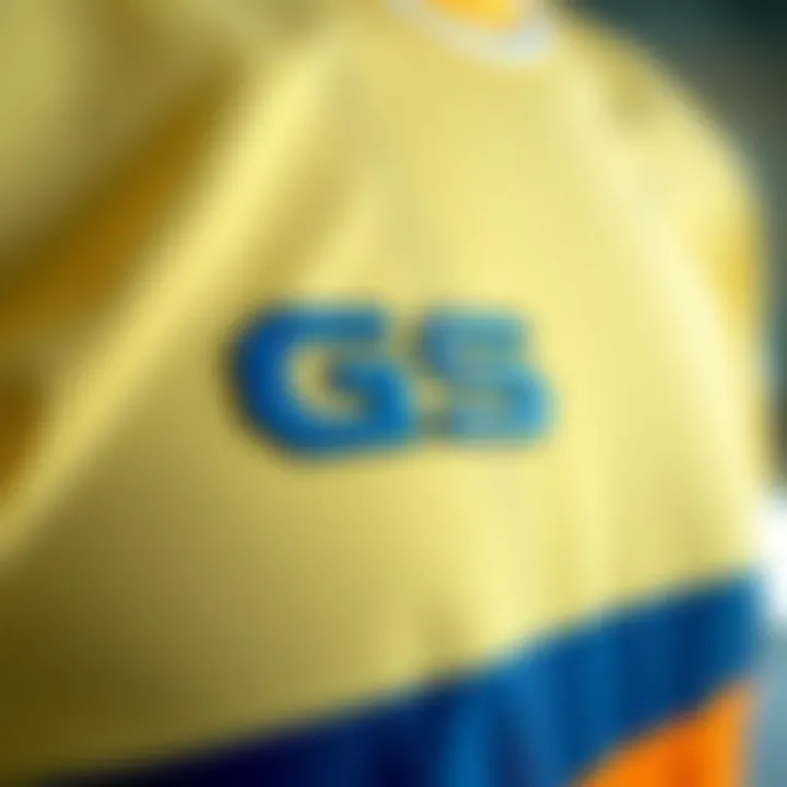 Quality Craftsmanship in GS Sports Apparel Close-up of the fabric and stitching details of a GS sports uniform, highlighting quality craftsmanship