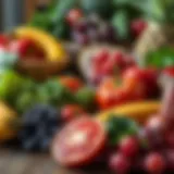 A vibrant array of fresh fruits and vegetables showcasing nutritious options