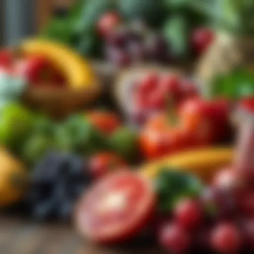 A vibrant array of fresh fruits and vegetables showcasing nutritious options