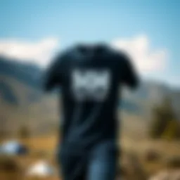 Stylish Helly Hansen t-shirt showcased in an outdoor setting highlighting its versatility