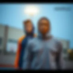 Dynamic sportswear ensemble showcasing innovative design