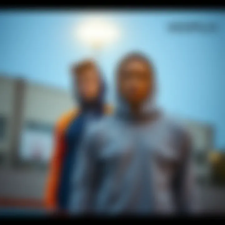 Dynamic sportswear ensemble showcasing innovative design