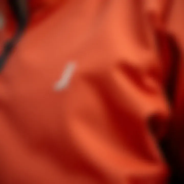 Close-up of the fabric quality of a Jack Jones polar jacket