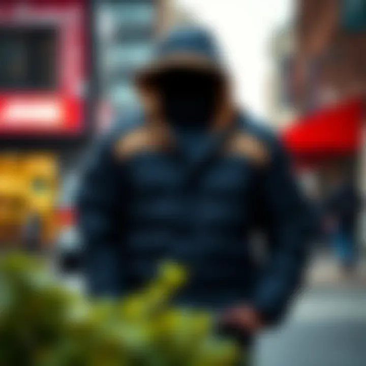 A stylish Jack Jones polar jacket displayed in an urban environment