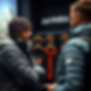 Customer engaging with a Jack Wolfskin sales representative