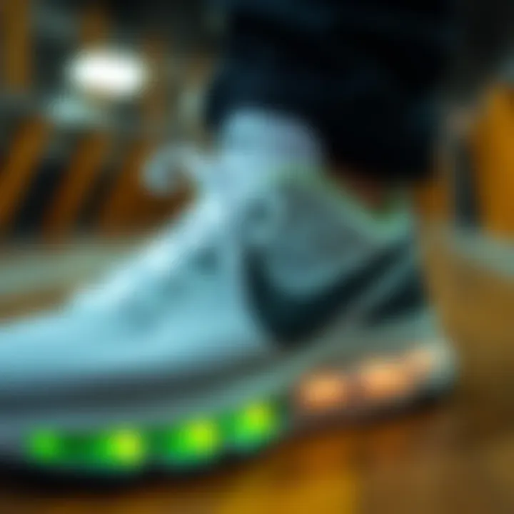 Close-up of Nike's innovative cushioning technology in sports shoes