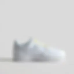 Elegant white Nike sneakers showcased on a minimalist background