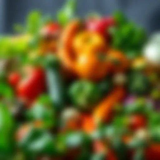 Vibrant Vegetable Medley Colorful assortment of fresh vegetables, showcasing their natural beauty and nutritional value.