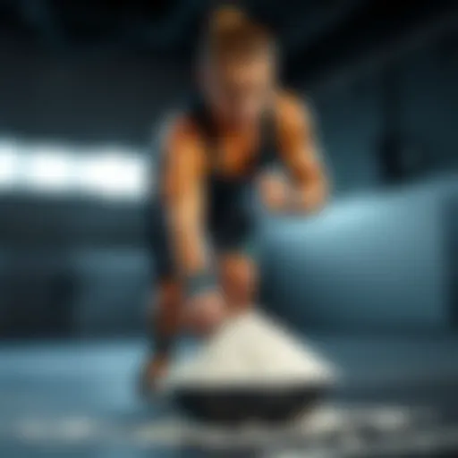 Conceptual representation of carbohydrate powder in sports nutrition