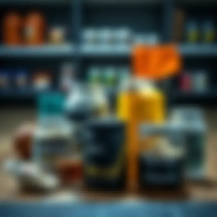 Diverse Protein Powders A variety of protein powders displayed in a clean environment