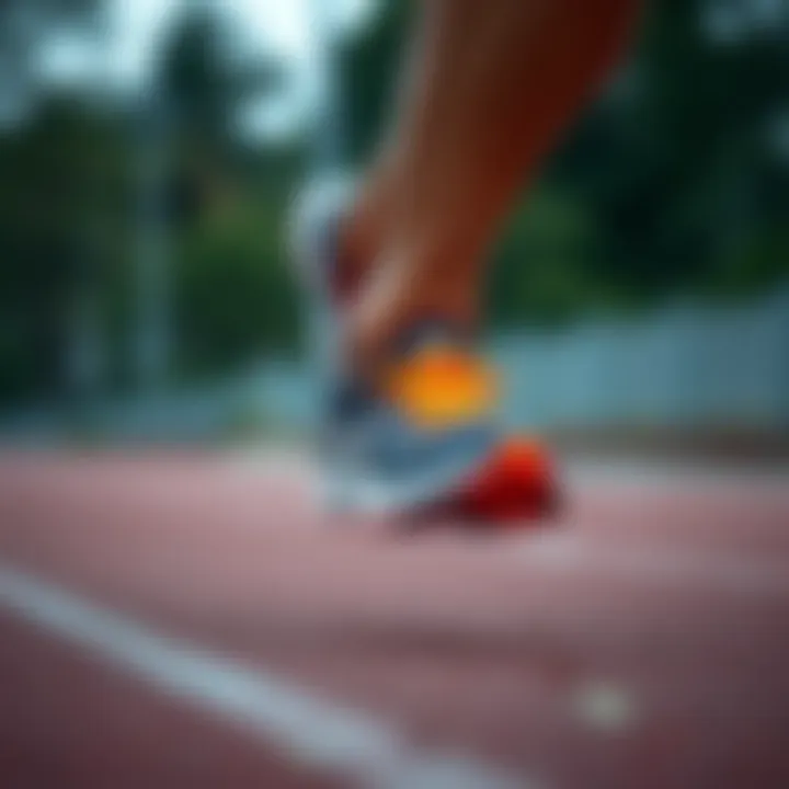 Shoe Support in Enhancing Running Performance Runner demonstrating proper foot placement and shoe support