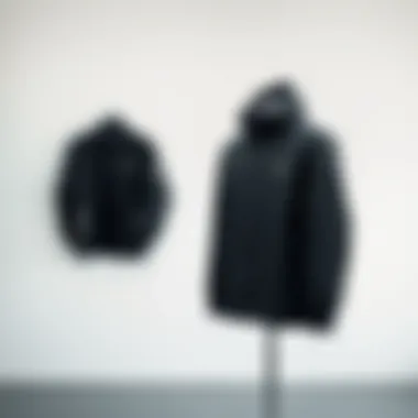 Lacoste rain jacket displayed on a minimalist background