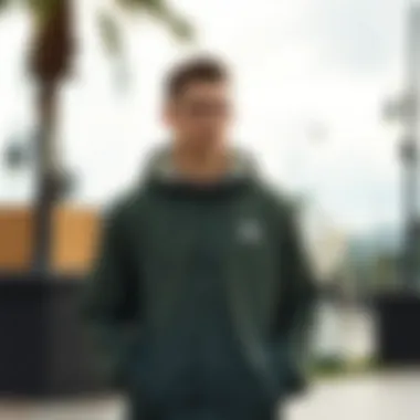 Sleek Lacoste rain jacket in an outdoor setting