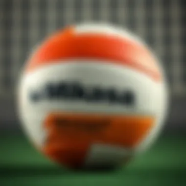 Close-up of Mikasa volleyball showcasing craftsmanship