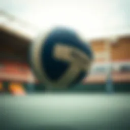 Dynamic Mikasa volleyball in action on the court