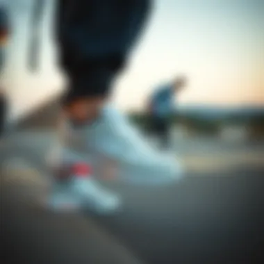 Fashion-forward individuals incorporating popular shoe brands into their everyday outfits.