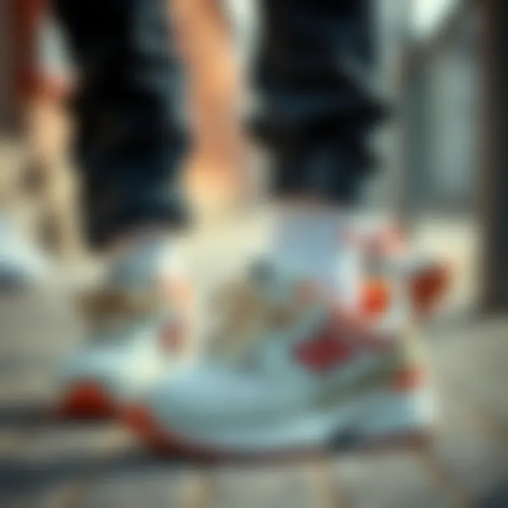 Fashion Meets Comfort in New Balance Children's Sneakers Stylish New Balance sneakers worn by children, demonstrating fashion and comfort.