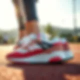 Elegant design showcasing the New Balance MS009AGM in a sports setting