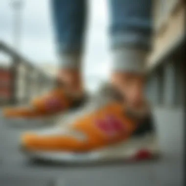 Stylish casual wear incorporating New Balance MS009AGM