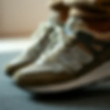 Close-up of New Balance shoes highlighting quality materials