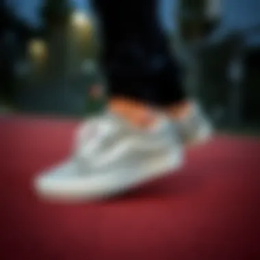 Sport Activity Featuring New Vans Footwear A person engaging in a sport while wearing Vans shoes