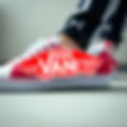 Vans logo with a sporty background