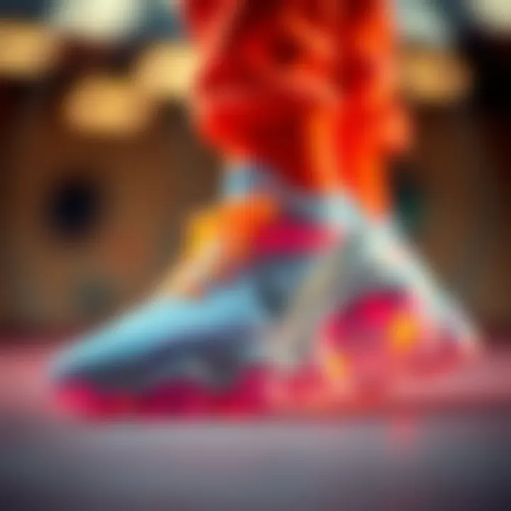 Close-up of advanced Nike shoe technology