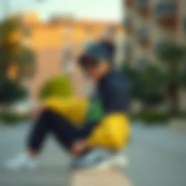 Fashionable outfit styled with Nike Air Öax emphasizing versatility