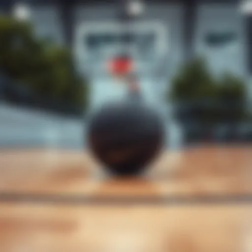 Sleek design of the Nike black basketball