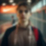 Stylish Nike high-neck apparel showcasing modern athletic fashion.