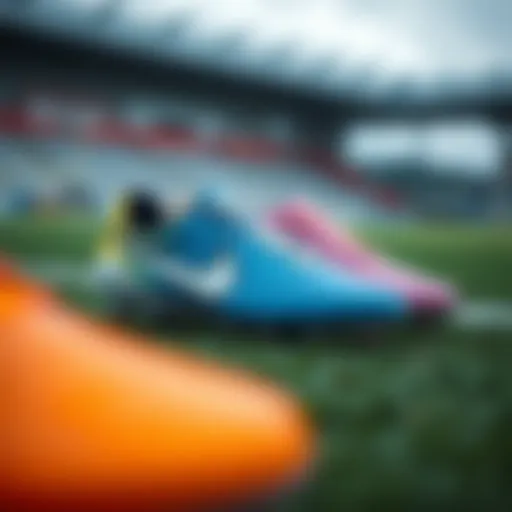 Nike children's soccer cleats in various colors